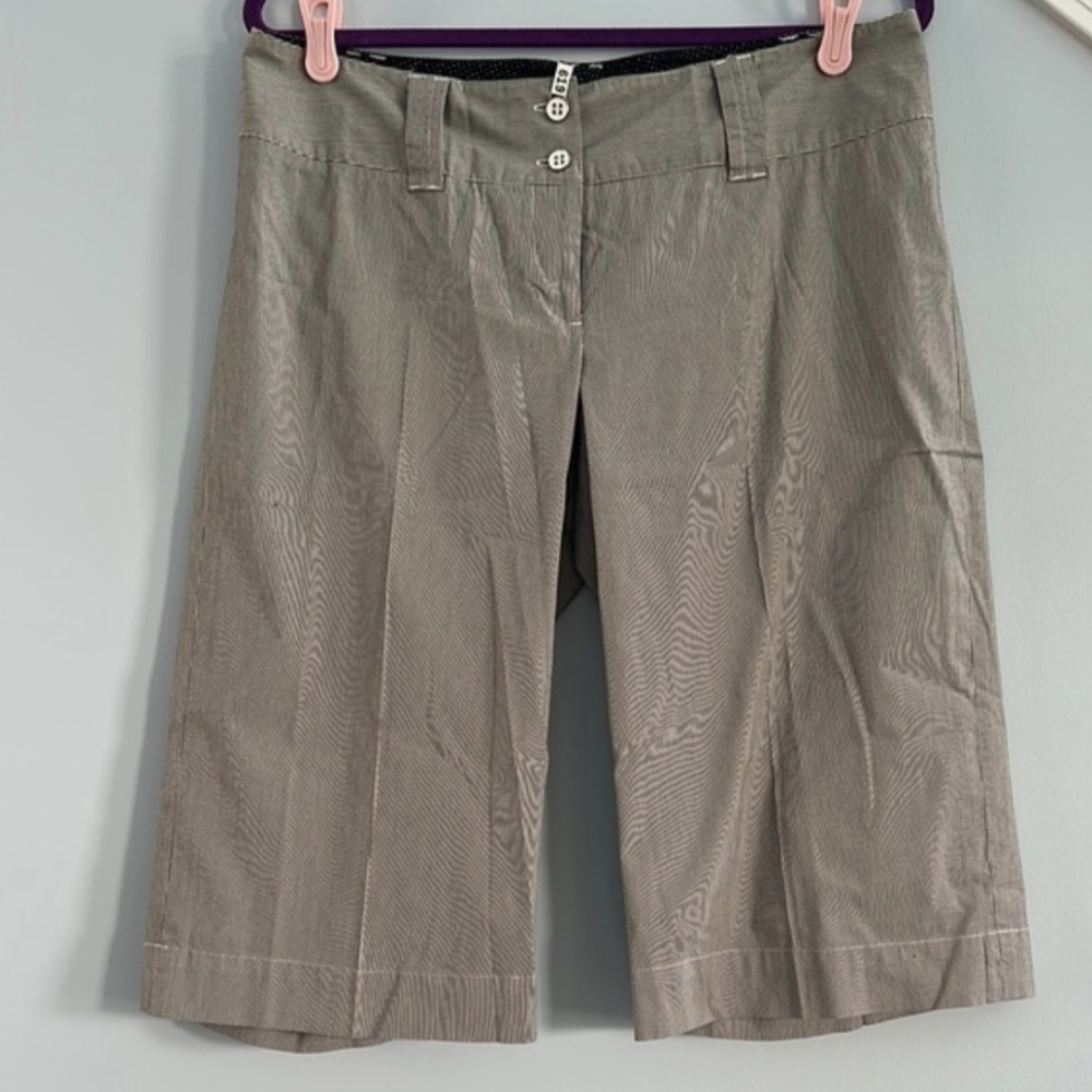 OBO Gray Black Striped Women's Casual Bermuda Shorts Slacks Business Size10RW&CO